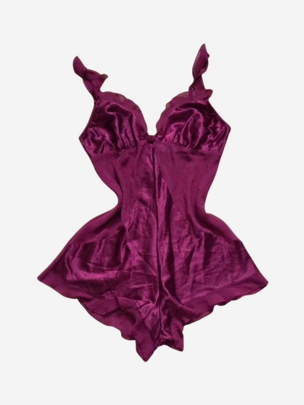 Victoria's Secret Satin Chemise in Deep Plum